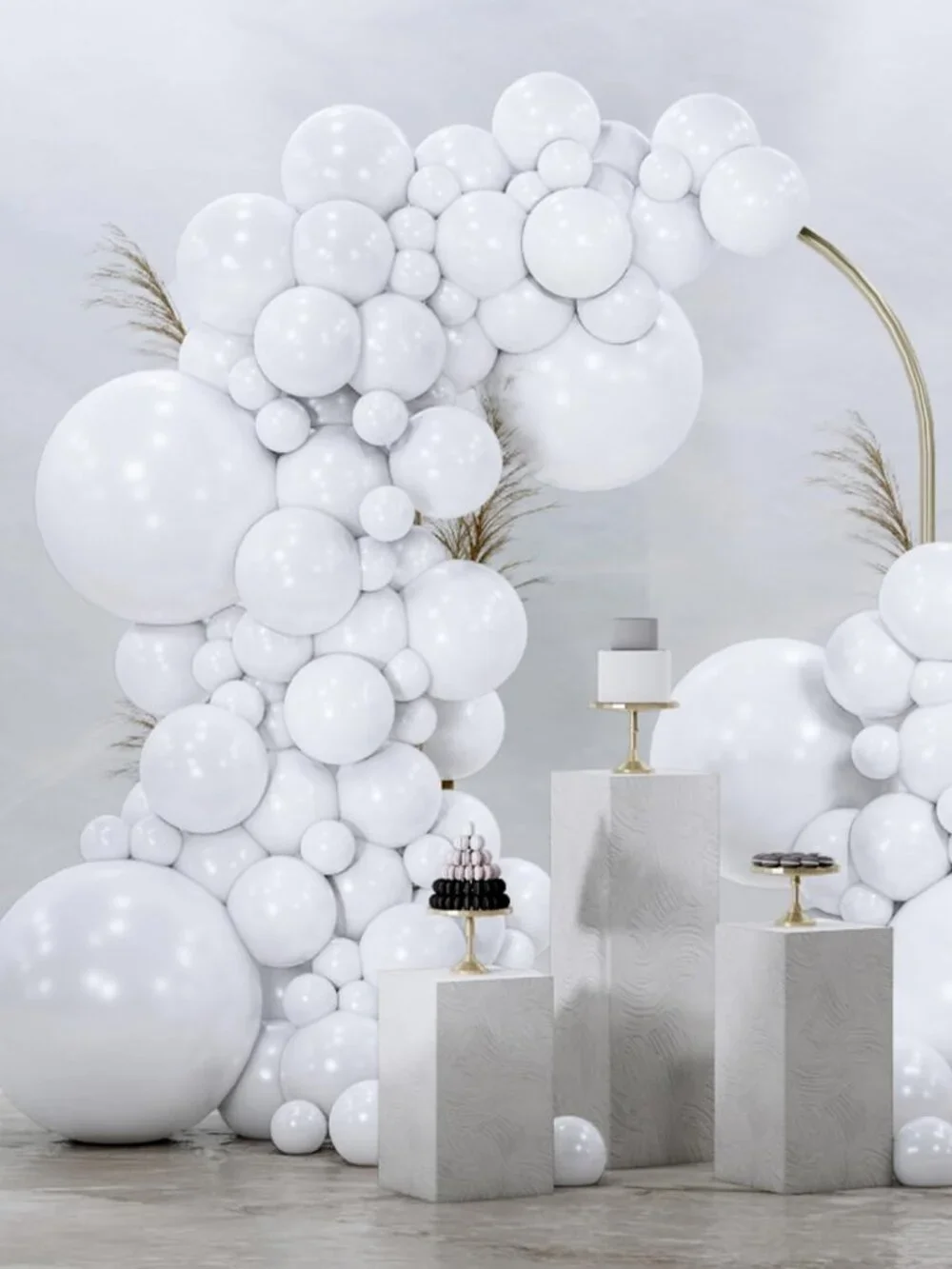 White Balloon Assorted 150 Balloons NEW in package